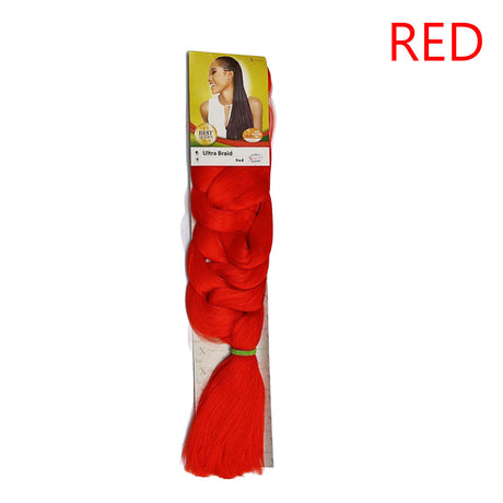 X-pression - Ultra Braid - Extensión De Pelo - Para Trenzar - 208 Cm - 165 G - De Un Solo Color - Cosmetics Afro Latino #RED X-pression Hair Care