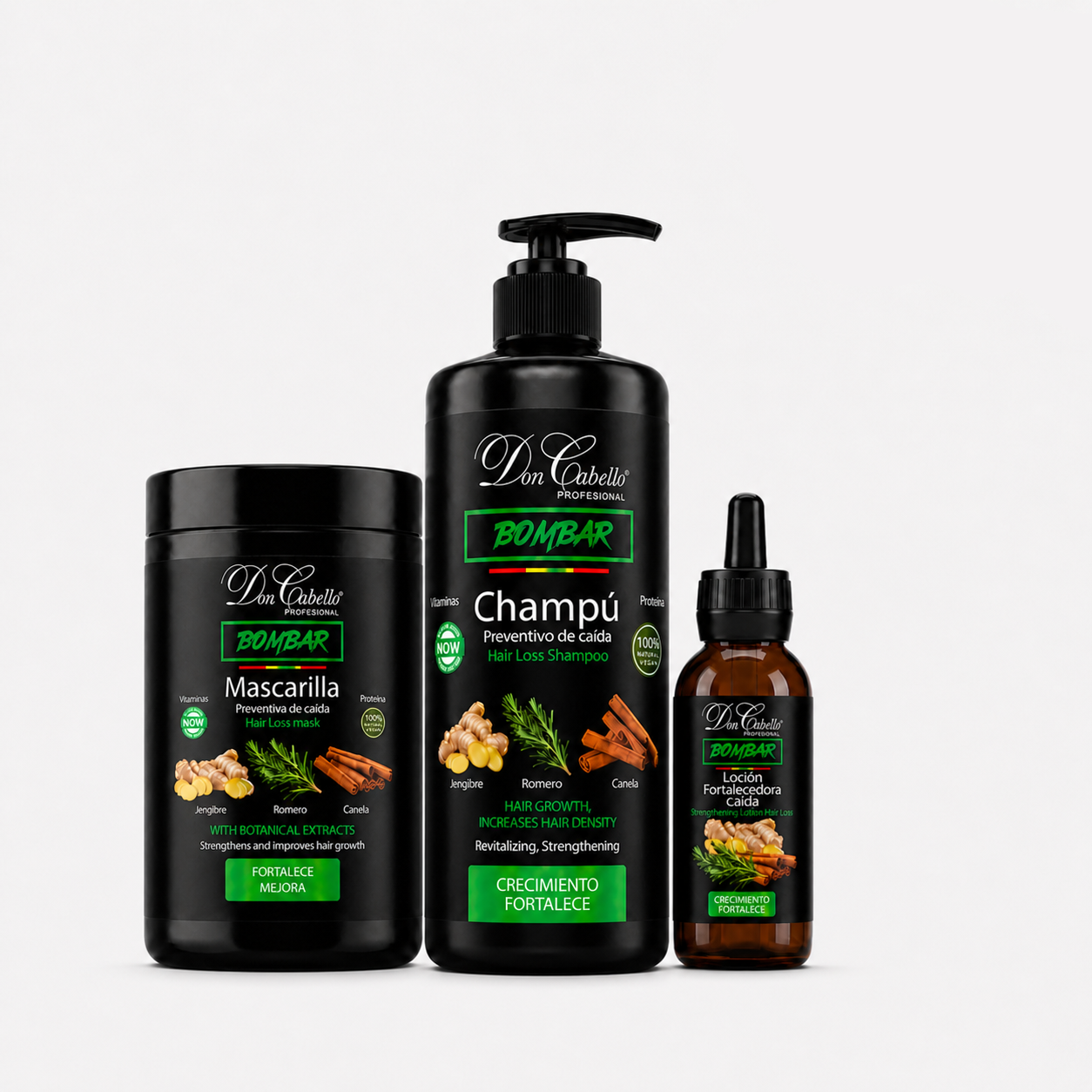 Bombar Hair Growth and Hair Loss Prevention Pack Don Cabello