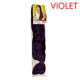 X-pression - Ultra Braid - Extensión De Pelo - Para Trenzar - 208 Cm - 165 G - De Un Solo Color - Cosmetics Afro Latino #VIOLET X-pression Hair Care