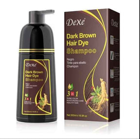 Dexe Dark Brown Hair Dye Shampoo  Champú Colorante Castaño Oscuro para Cubrir Canas 500ml
