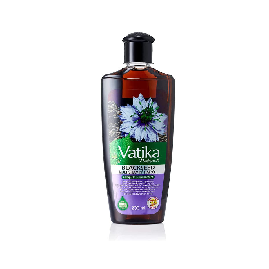 VATIKA NATURALS - ACEITE CAPILAR MULTIVITAMINICO DE COMINO NEGRO- 200ML - Cosmetics Afro Latino