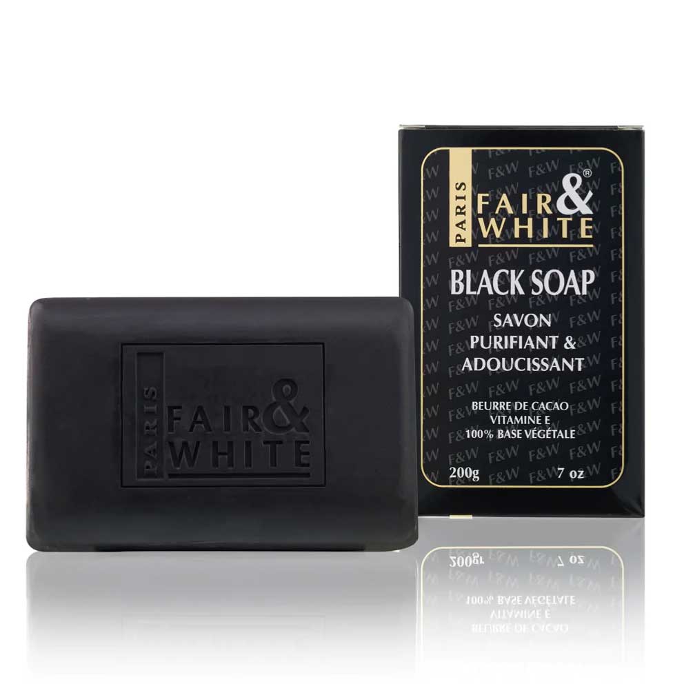 Fair & White - Jabón - Anti-bacterial Black Soap - 200 G - Cosmetics Afro Latino