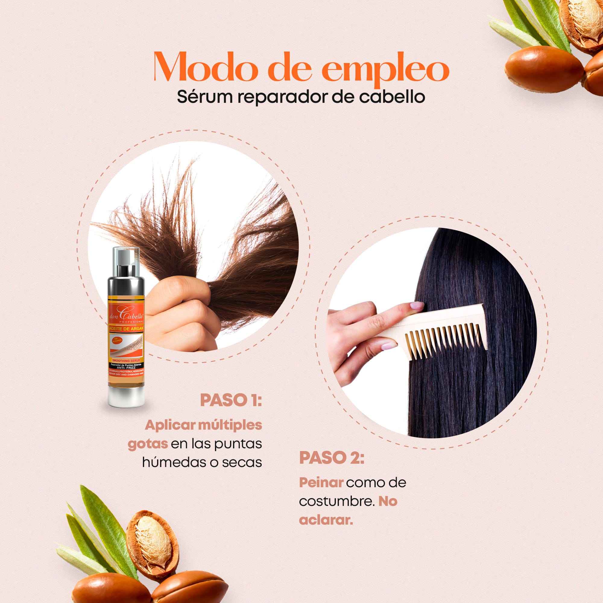 Don Cabello - Aceite De Argán – Serum Reparador De Cabello - 100 Ml