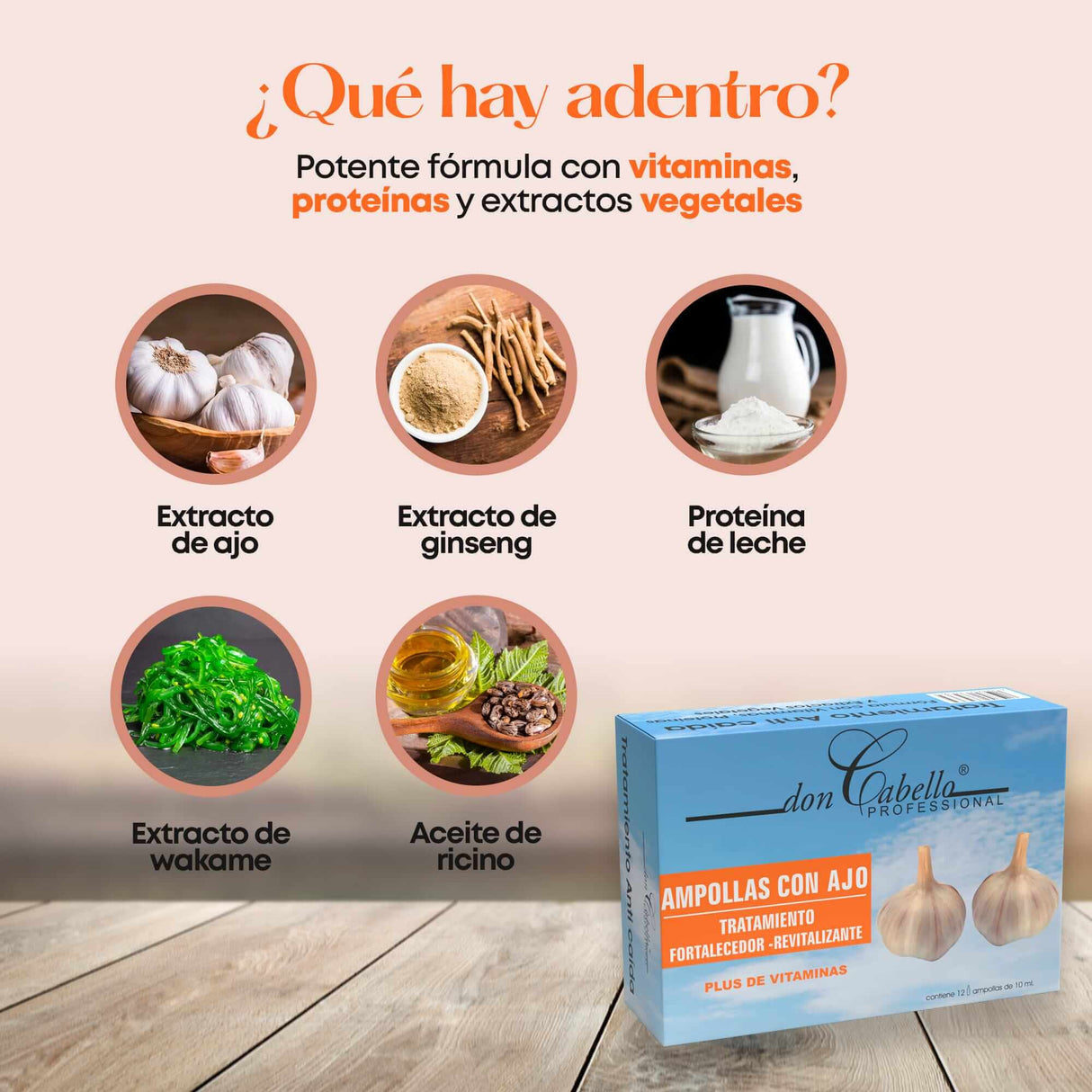 Don Cabello Ampollas capilares – Fortalece las fibras capilares – 12 Ampollas x 10 ml - Cosmetics Afro Latino
