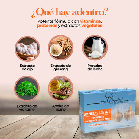 Don Cabello Ampollas capilares – Fortalece las fibras capilares – 12 Ampollas x 10 ml - Cosmetics Afro Latino