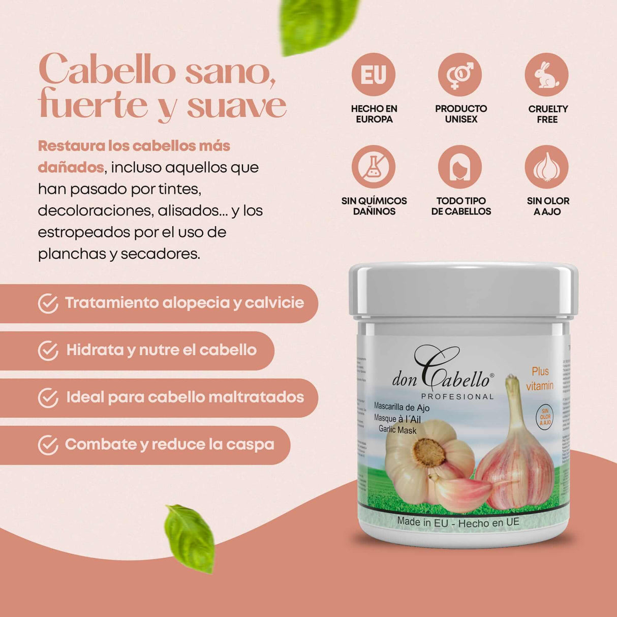 Don Cabello Mascarilla Pelo de Ajo, 1000 ml - Cosmetics Afro Latino