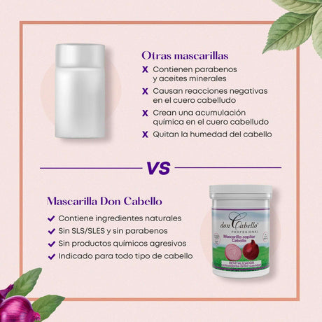 Don Cabello Mascarilla Pelo de Cebolla  1000 ml - Cosmetics Afro Latino