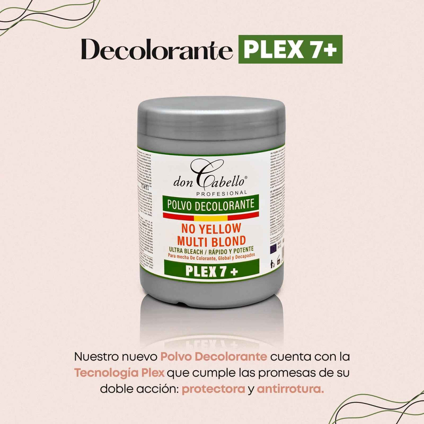 Don Cabello - Polvo Decolorante Plex 7 – Anti Amarillos - 500 GR