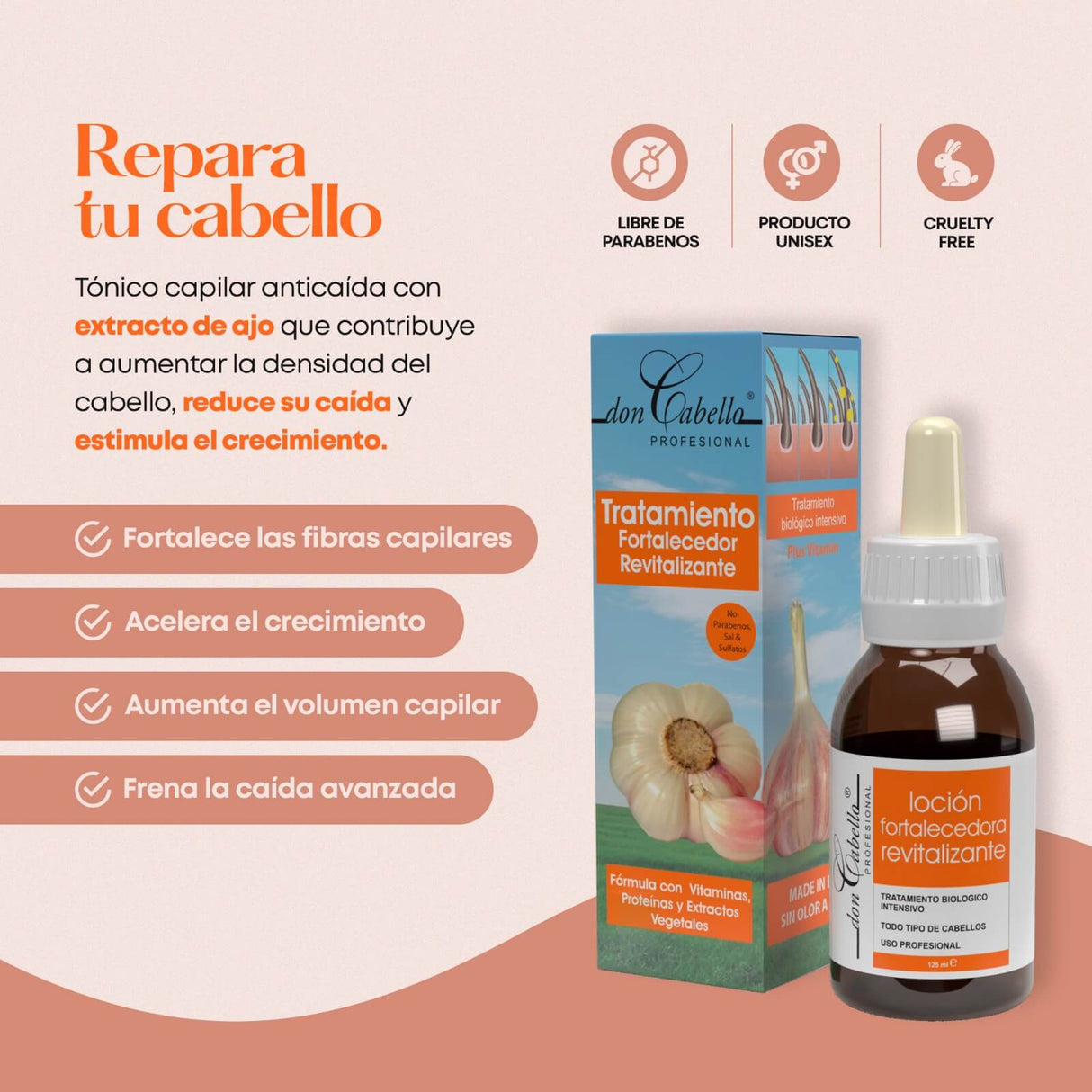 Don Cabello Sérum Fortalecedor de Cabello, 125 ml - Cosmetics Afro Latino