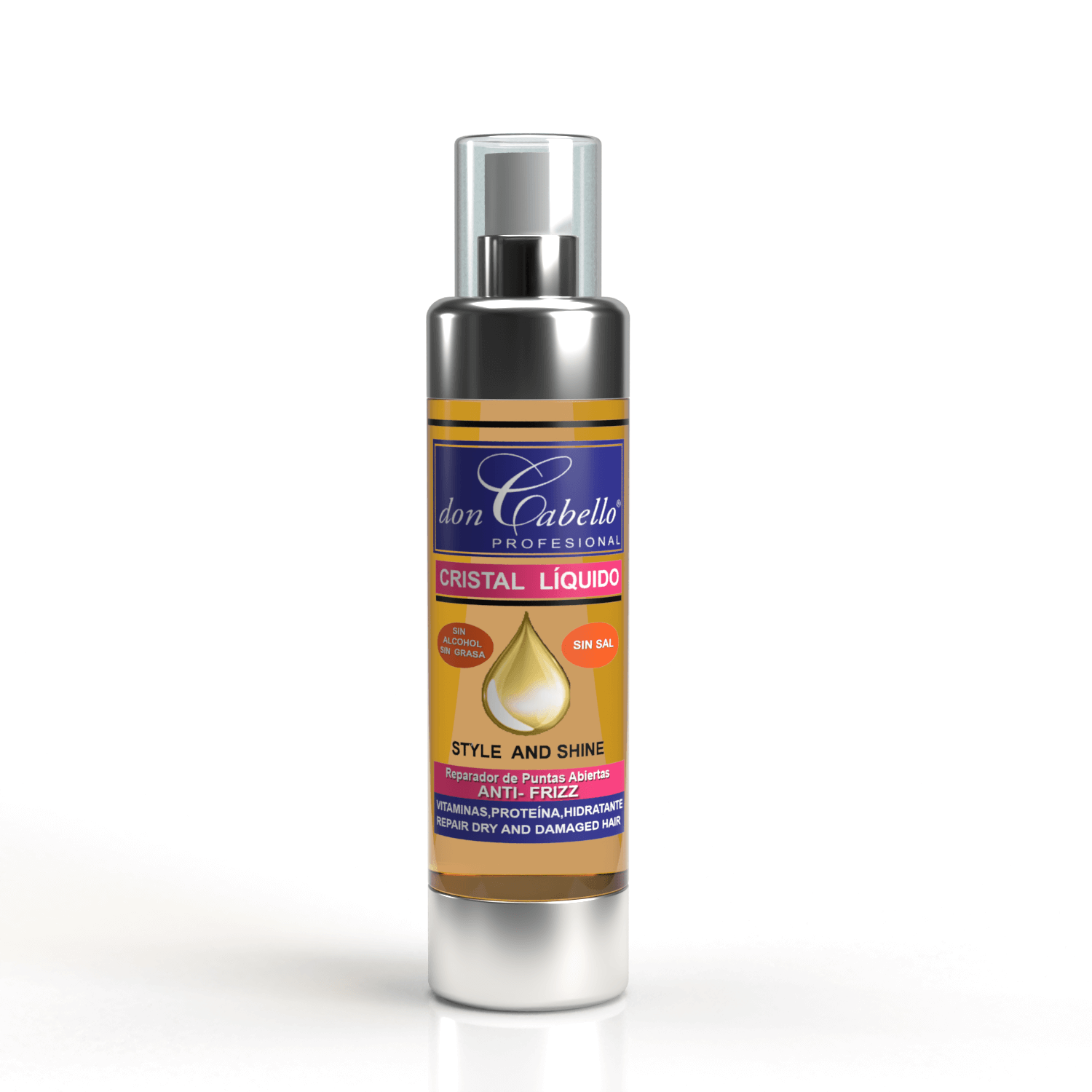 Don Cabello Cristal líquido – Serum Repara puntas abiertas 100 ml - Cosmetics Afro Latino