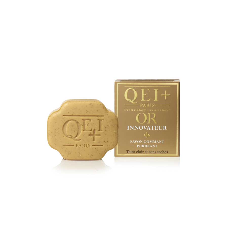 QEI+ PARIS - Jabón - or Innovateur - Exfoliating Lightening Soap - 7 Oz - Cosmetics Afro Latino